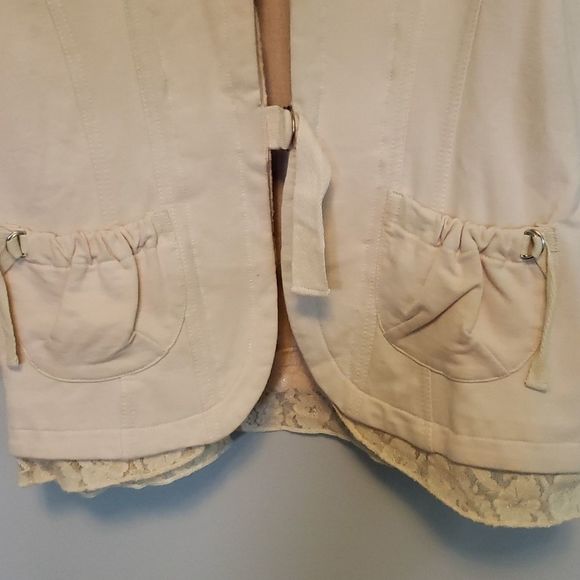 3 for $25 Massini Lace Cream Blazer Jacket Small - Picture 3 of 5